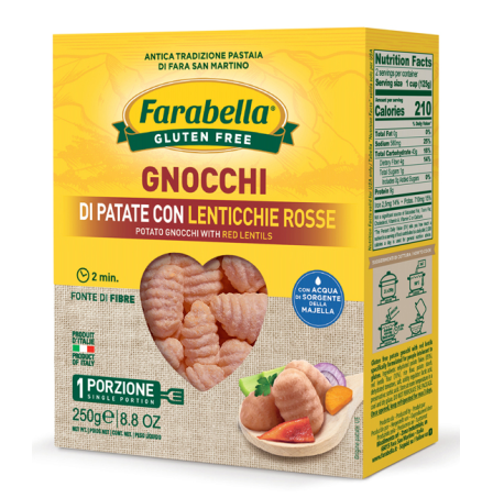 FARABELLA Gnocchi Patate Lenticchie 250g