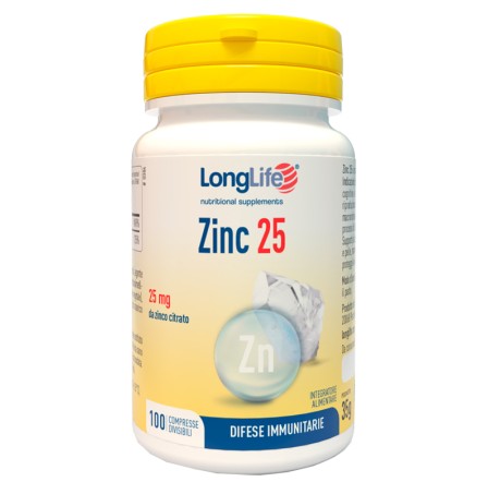 LONGLIFE ZINC 25mg 100 Cpr