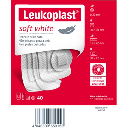 LEUKOPLAST Soft White Ass.40pz