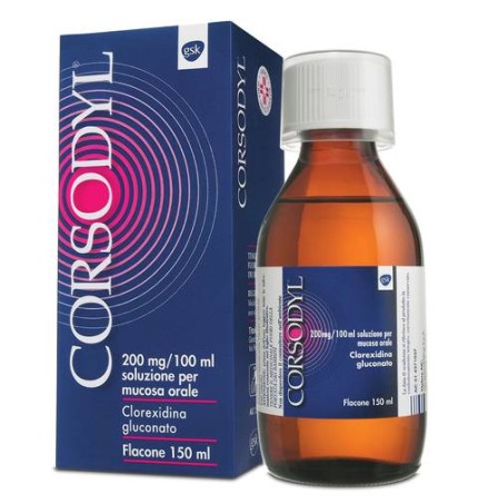 Corsodyl soluzione 150ml 200mg/100